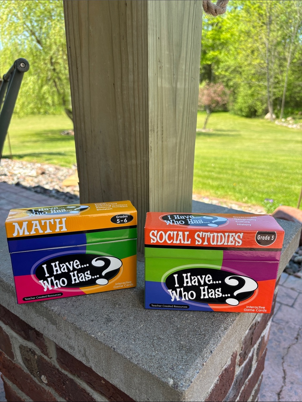 2 Sets: gr 5-6 I Have...‎ Who Has? Math & Social Studies Card Games like new!
